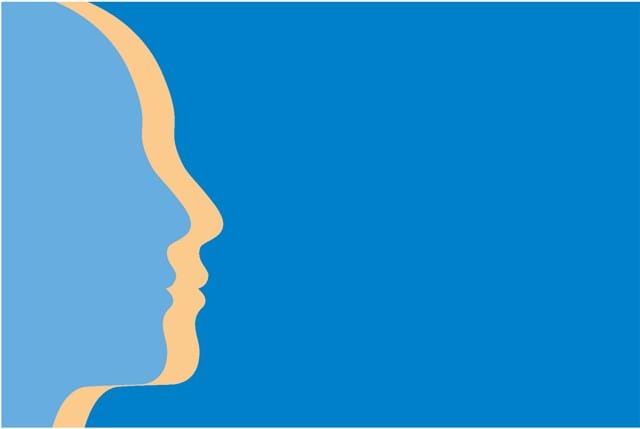 stylised illustration of a head in silhouette