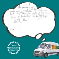 Testimonial from a child about the mobile School Library Service